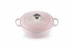 Marmite en fonte emaillee 24 cm Shell Pink